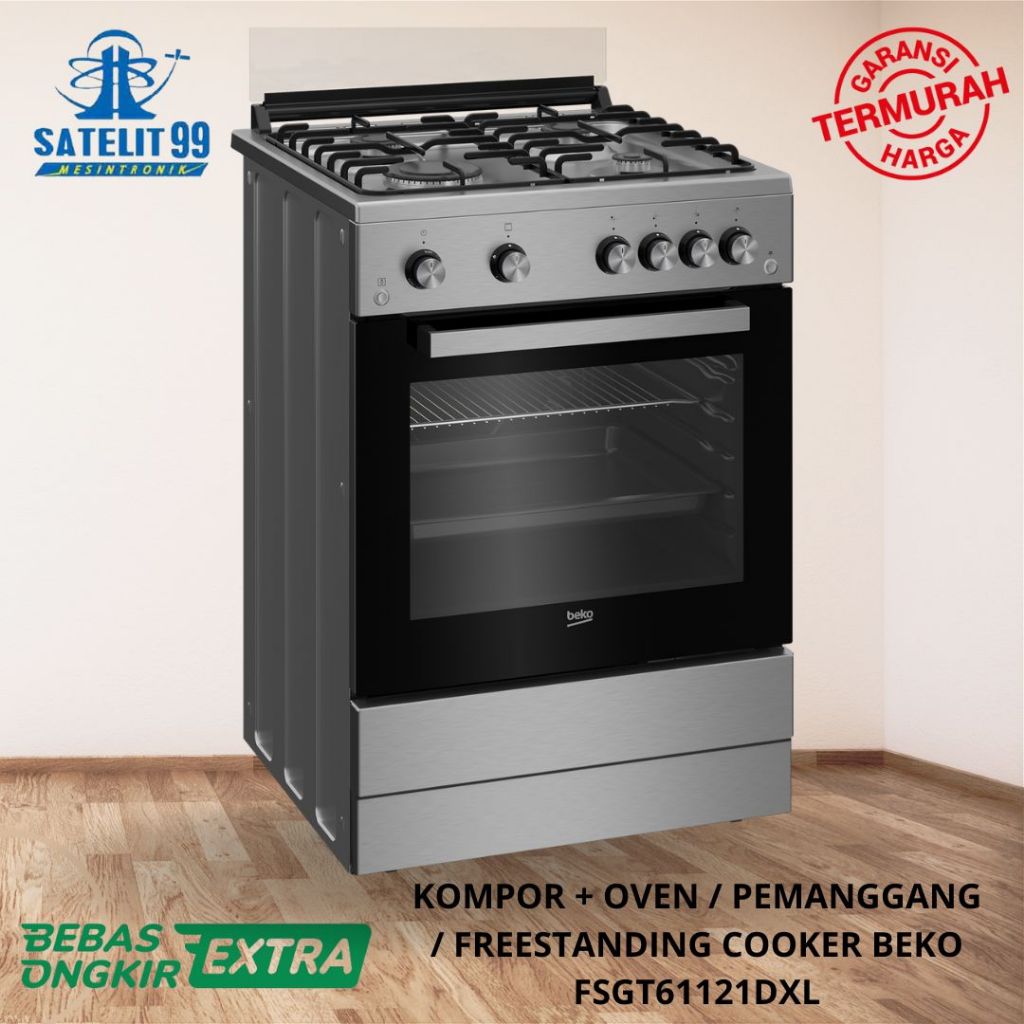 KOMPOR + OVEN / PEMANGGANG / FREESTANDING COOKER BEKO FSGT61121DXL