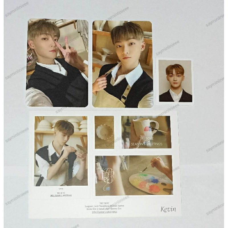 Readystock photocard PC id sticker Kevin THE BOYZ TBZ season's greetings SG SG24 2024 Everline potte