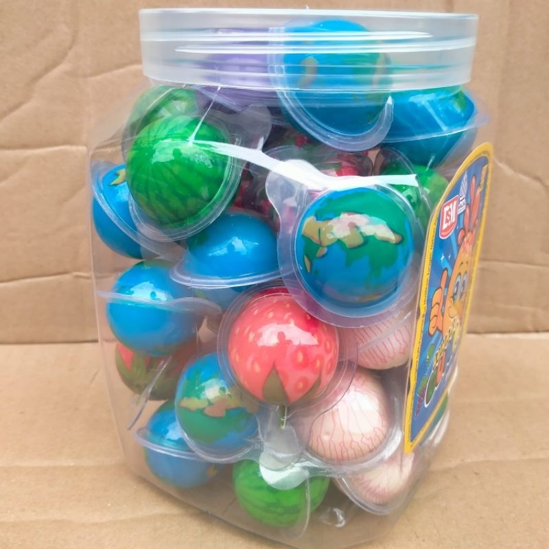 

Navi_Lezatoz 10 Pcs Permen Lunak Viral Jelly Selai Motif Mata Smile Bumi Bola Dot Dll
