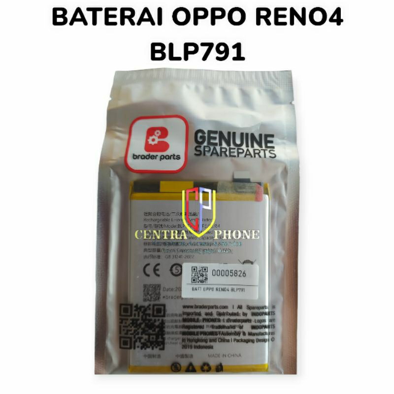 BATRE BATREI BATERAI OPPO RENO4 BLP791