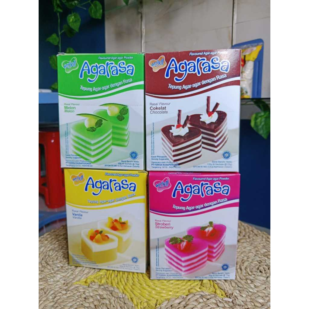 

Nutrijell Agarasa Varian Melon / Coklat / Strawberry Per Sachet