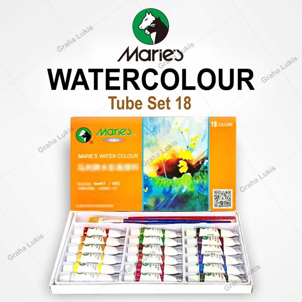 

MARIES WATERCOLOUR TUBE SET 18