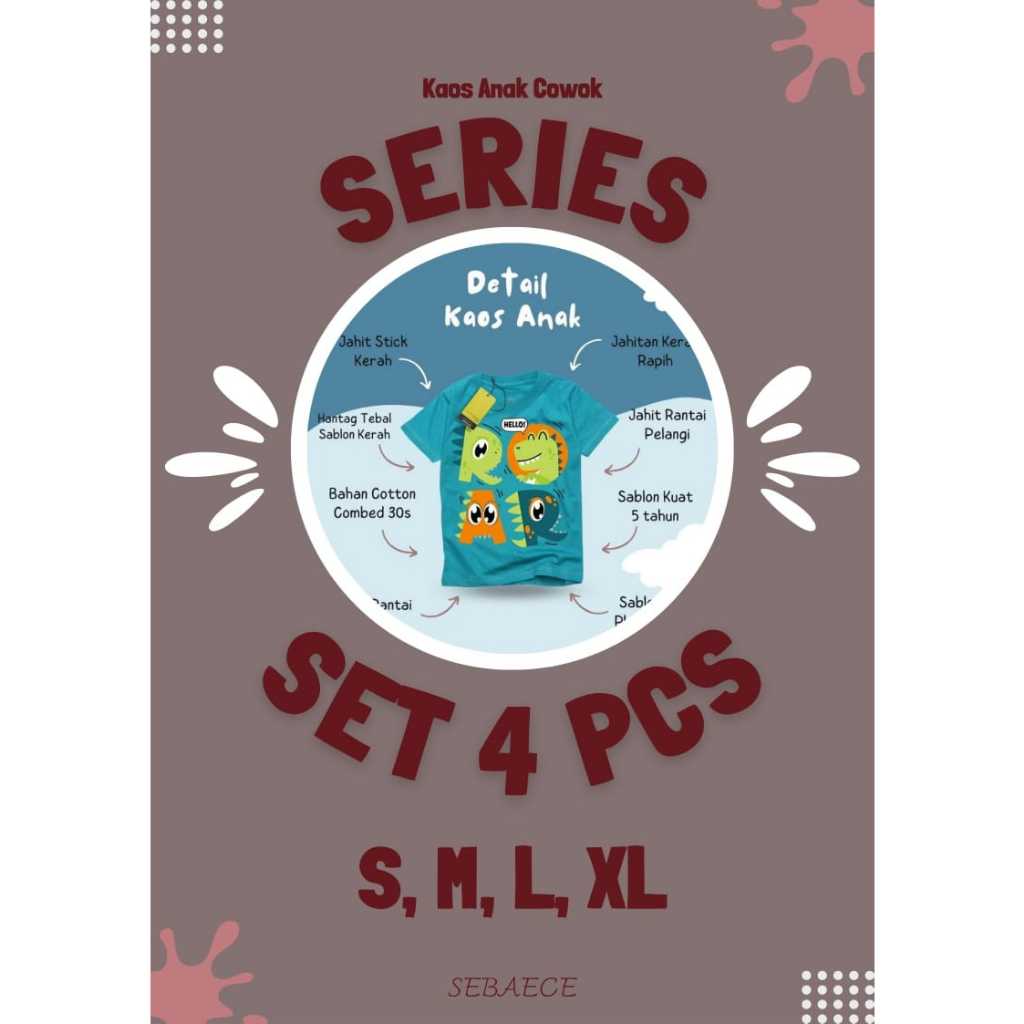 (GROSIR SERIES) SUPERZIE Kaos Distro Anak Laki-Laki Cowok Premium Cotton Combed Sablon Plastisol