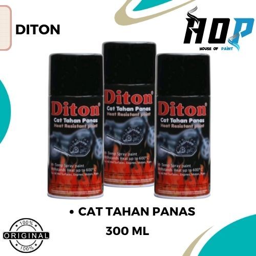 Cat semprot Diton Premium Hi Temp BLACK anti panas hitam doff 150cc #catsemprot #magic #pilox