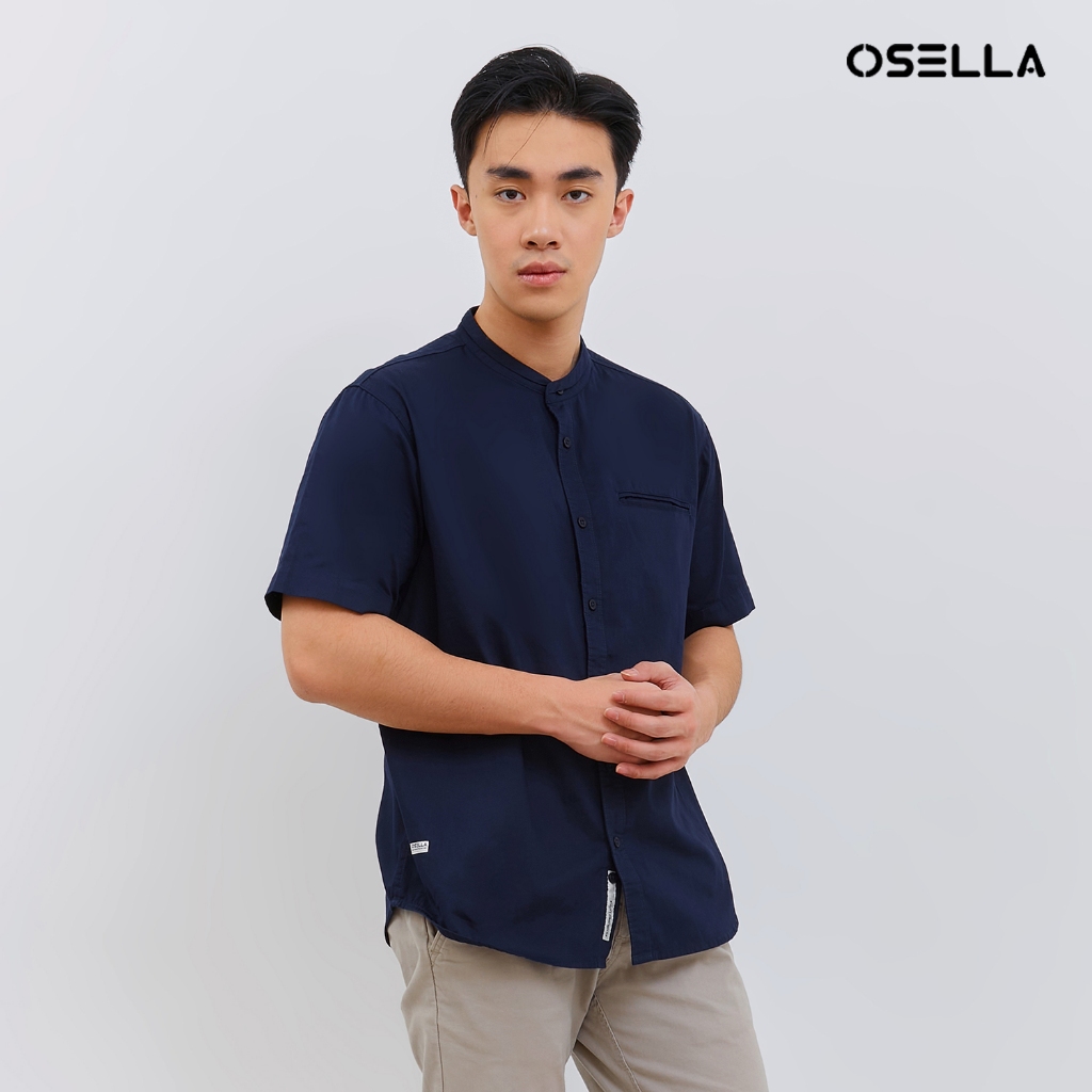 Osella Raya Regular Fit Shirt 20324101 | Kemeja Lengan Pendek Pria