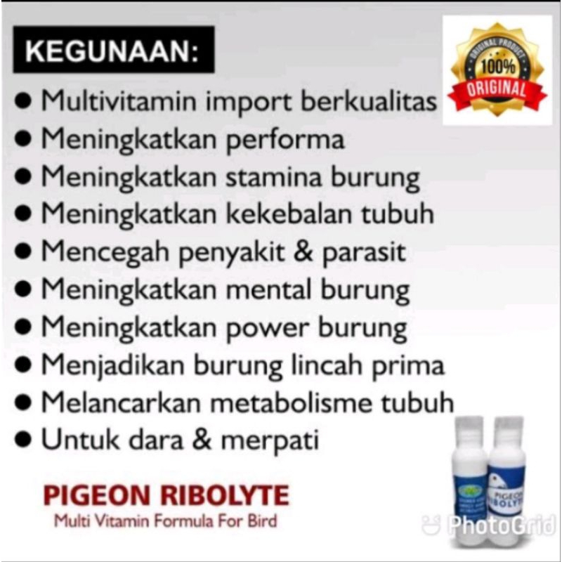 REBOLYTE VETAFARM 100ML ORIGINAL+MINUMAN VITAMIN DOPING BURUNG MERPATI