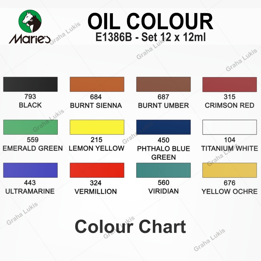 

Cat Minyak Maries Oil Color Set 12 E-1386B