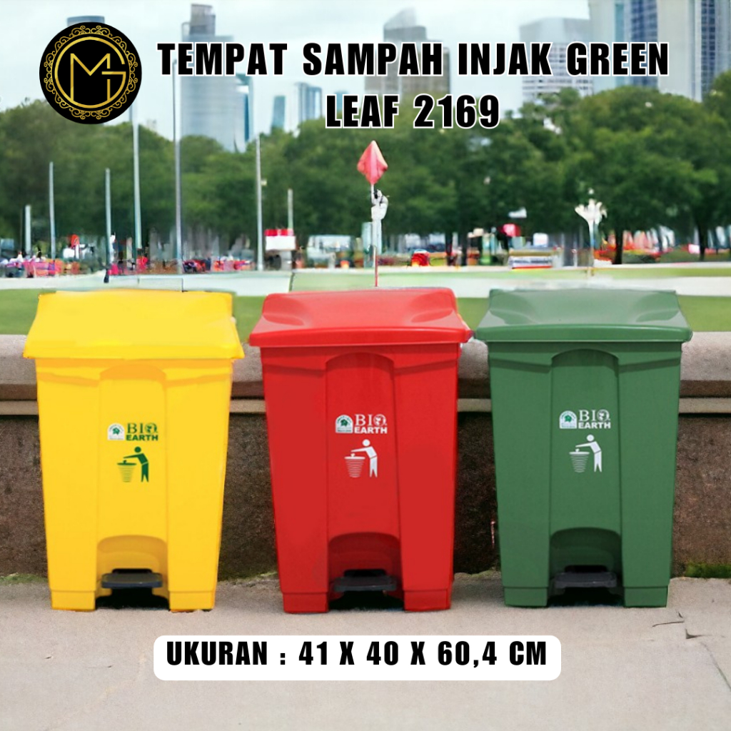 TEMPAT SAMPAH INJAK GREEN LEAF 2169