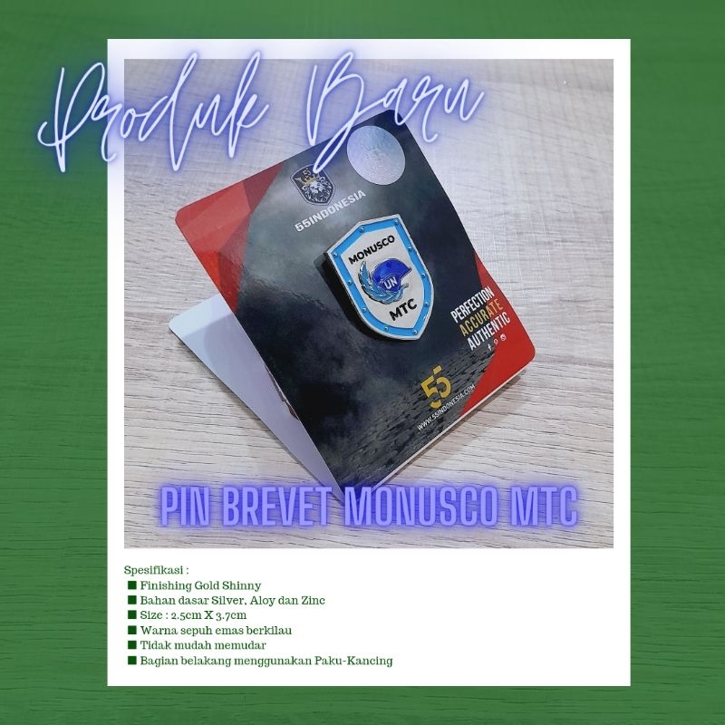 PIN BREVET MONUSCO MTC