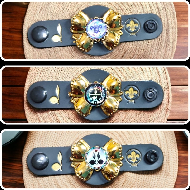 

Ring kacu pramuka pengikat kacu penggalang penegak umum kupu kupu emas hologram