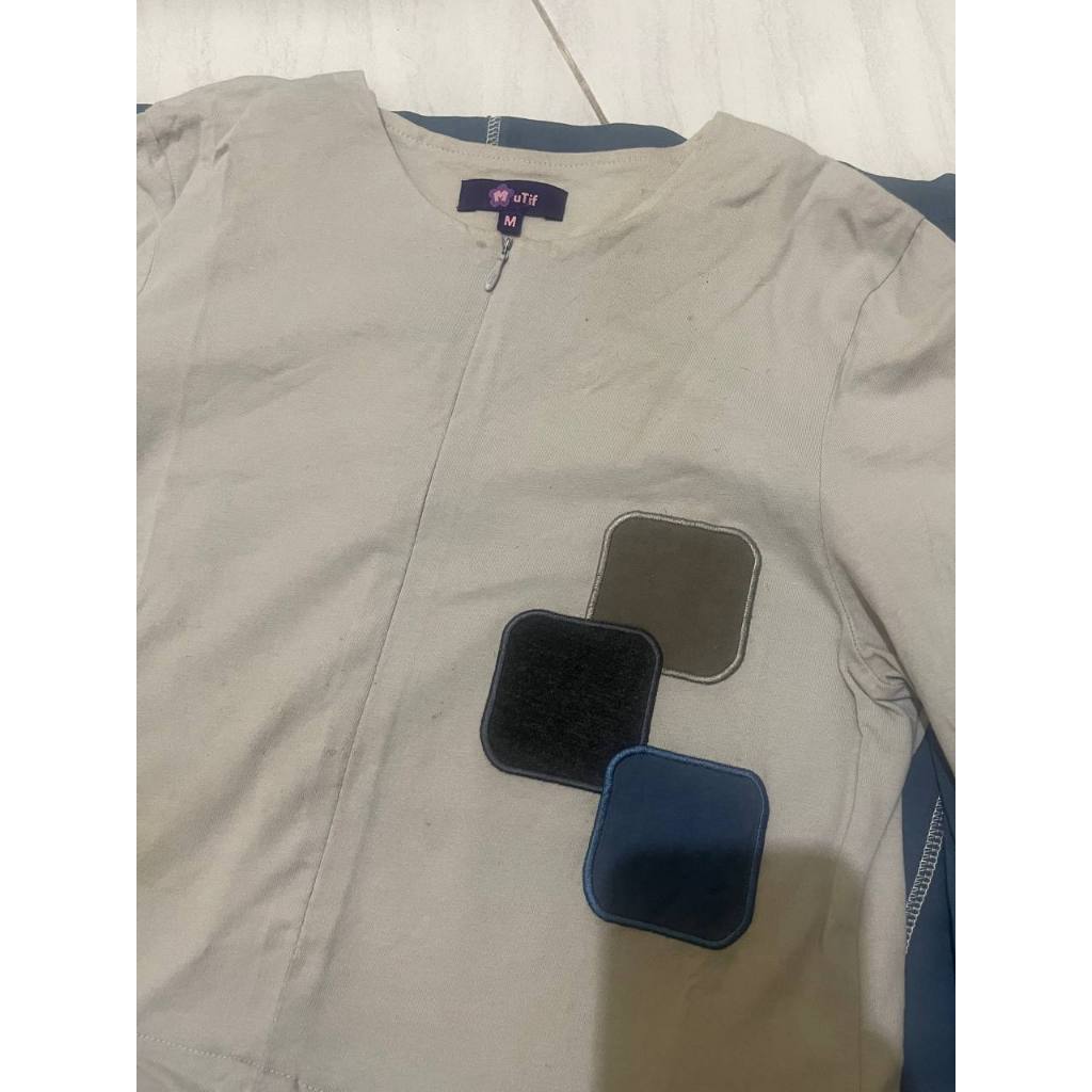[Preloved] Gamis Mutif Biru Abu Biru Ukuran M Ready