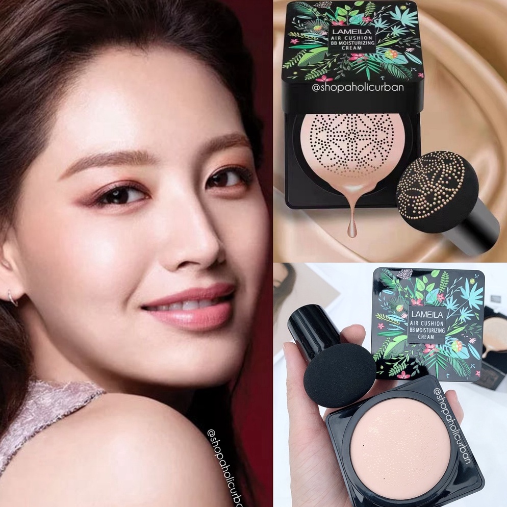 ORI Korean Cushion Lameila Mushroom BB Cream Bedak Korea Bedak Glowing Menyamarkan Jerawat Korean BB