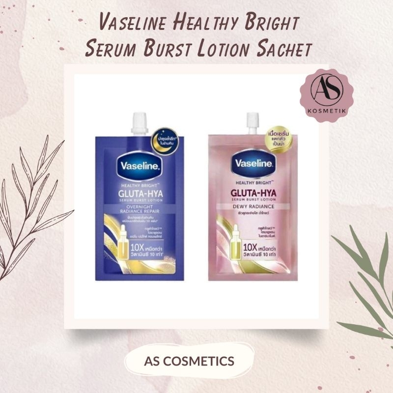 Vaseline Gluta hya sachet serum burst Lotion Overnight  radiance repair/Vaselline gluta hya thailand