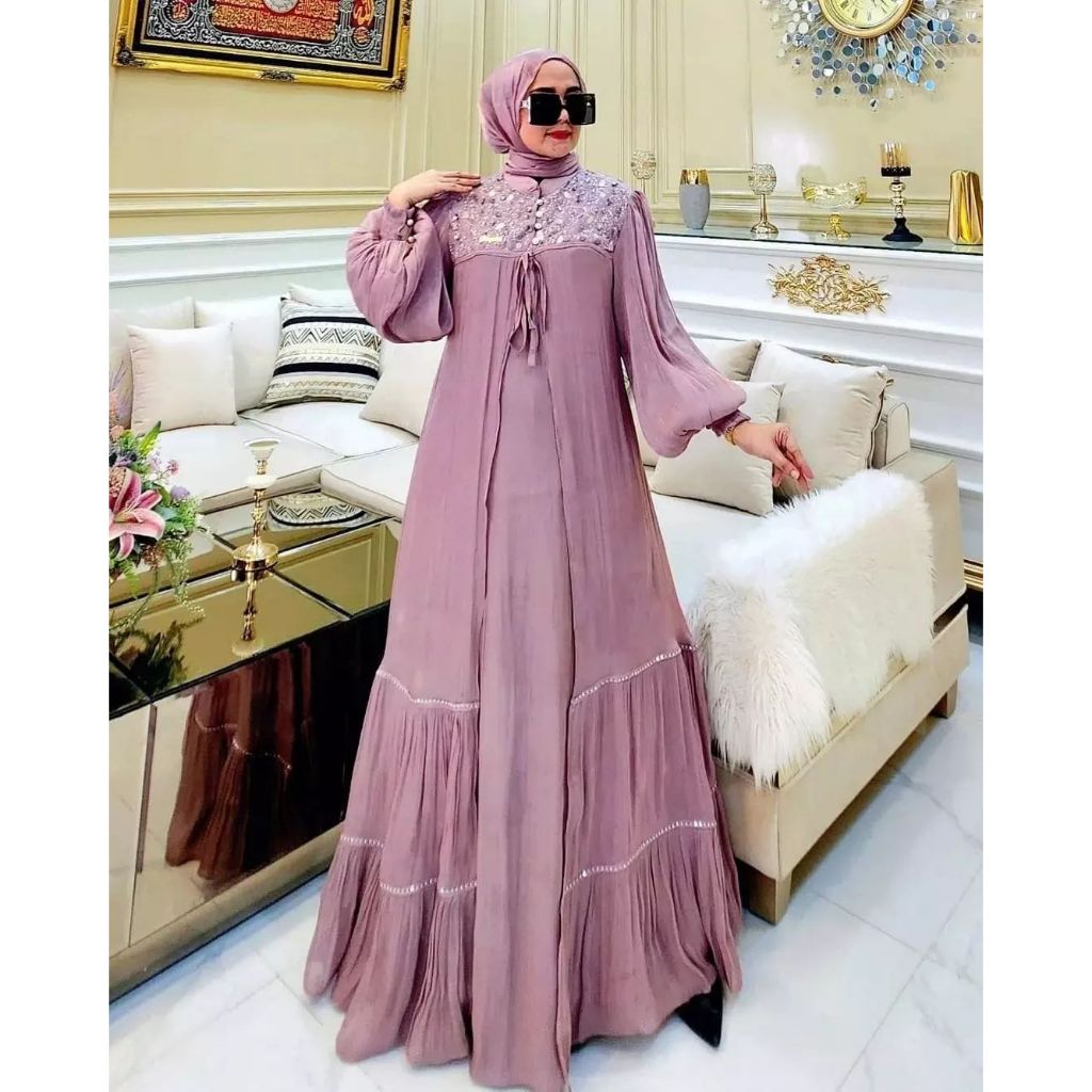 Agista dress Gamis Pesta Baju kondangan mewah fashion muslim wanita