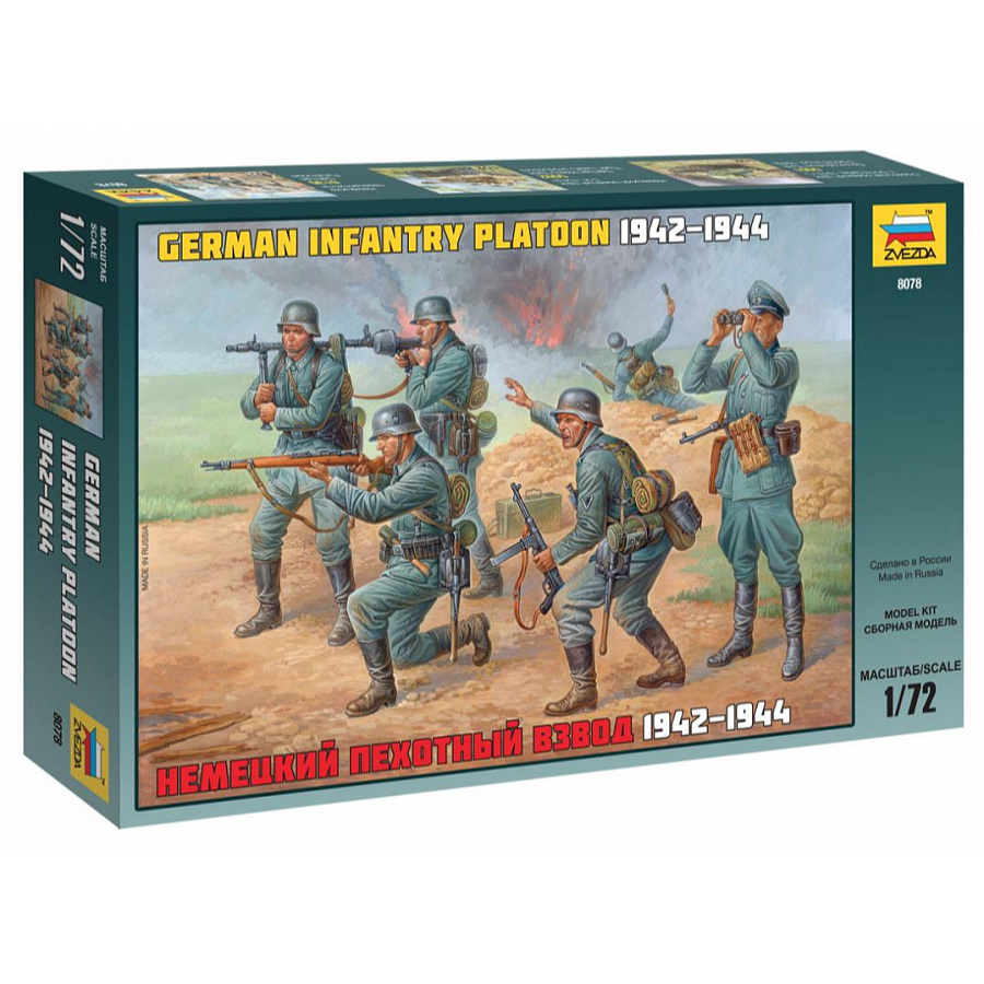 Figure German Infantry WWII Skala 1:72 Zvezda