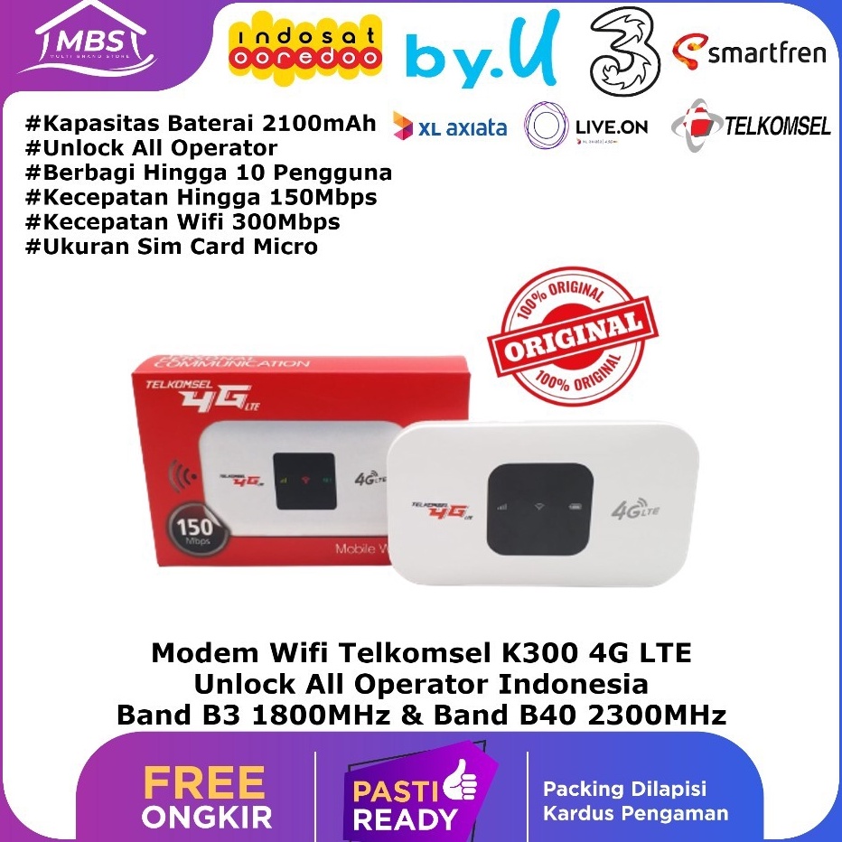 ART D22W Modem Mifi Wifi K3 NEW 4G LTE Band 3 18MHz ALL GSM Telkomsel XL Indosat Tree Axis BYu Liveo