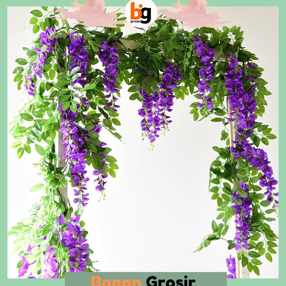 BG  COD  BUNGA WISTERIA  BUNGA  BUNGA HIAS  BUNGA PLASTIK  BUNGA WISTERIA RAMBAT  BUNGA WISTERIA PAN