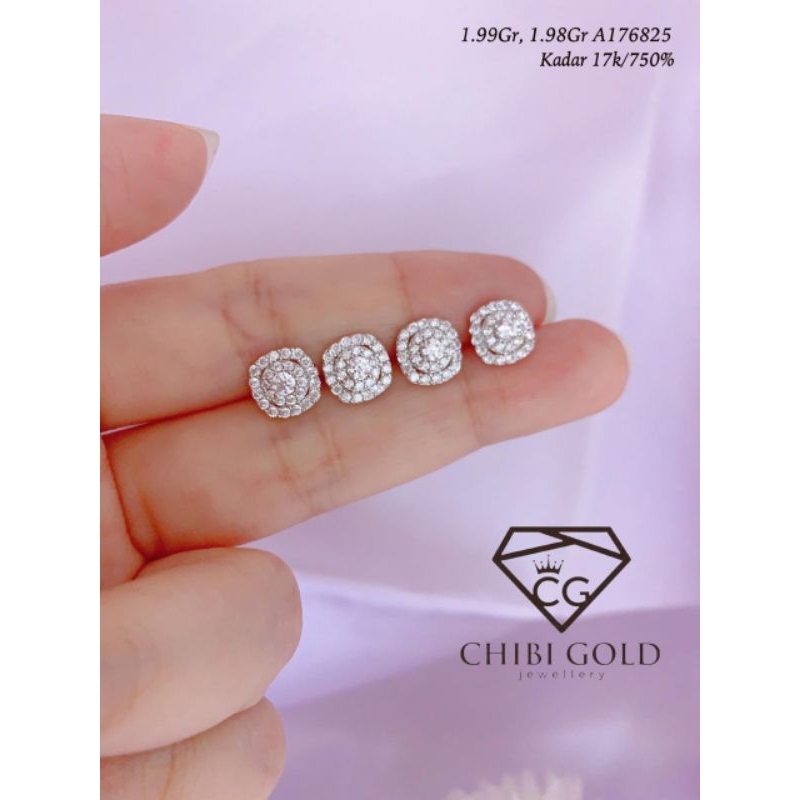 CHIBIGOLD - Anting EMAS Diamond LOOK AMERO 750 kadar 17K A176825 - CHIBIGOLD
