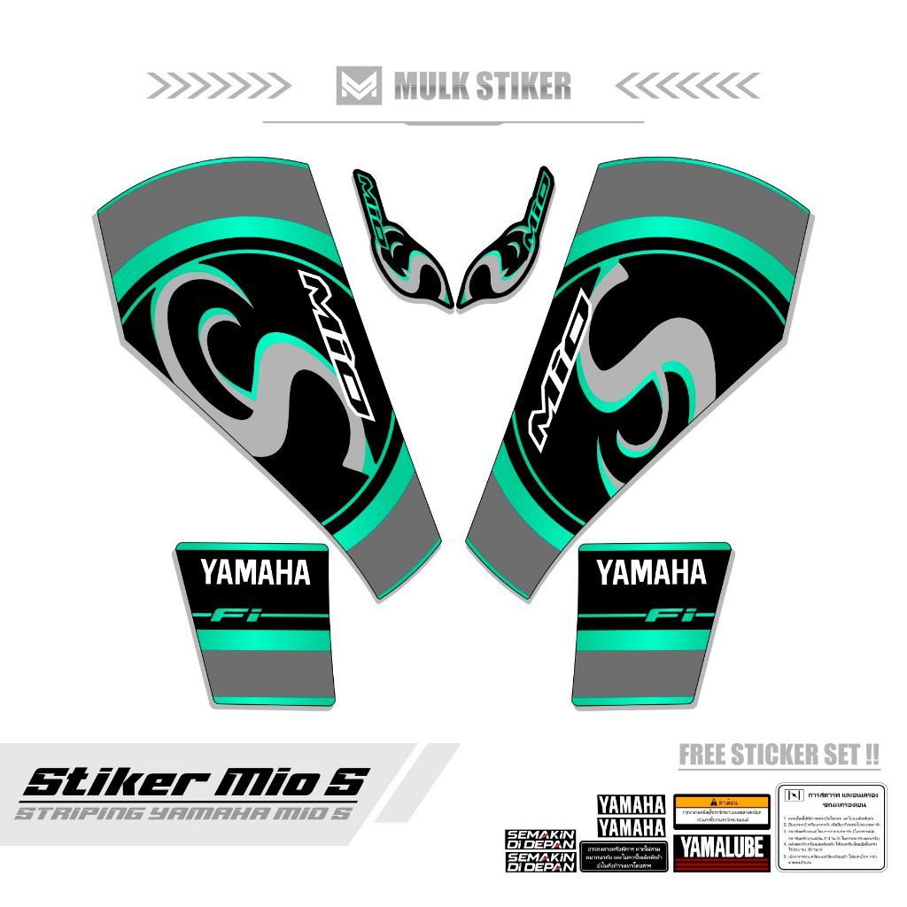 STRIPING MIO S / MTF 1 / STICKER MIO S 125 / SETIKER MOTOR / MIO S BLUECORE / STIKER / STIPING / SET
