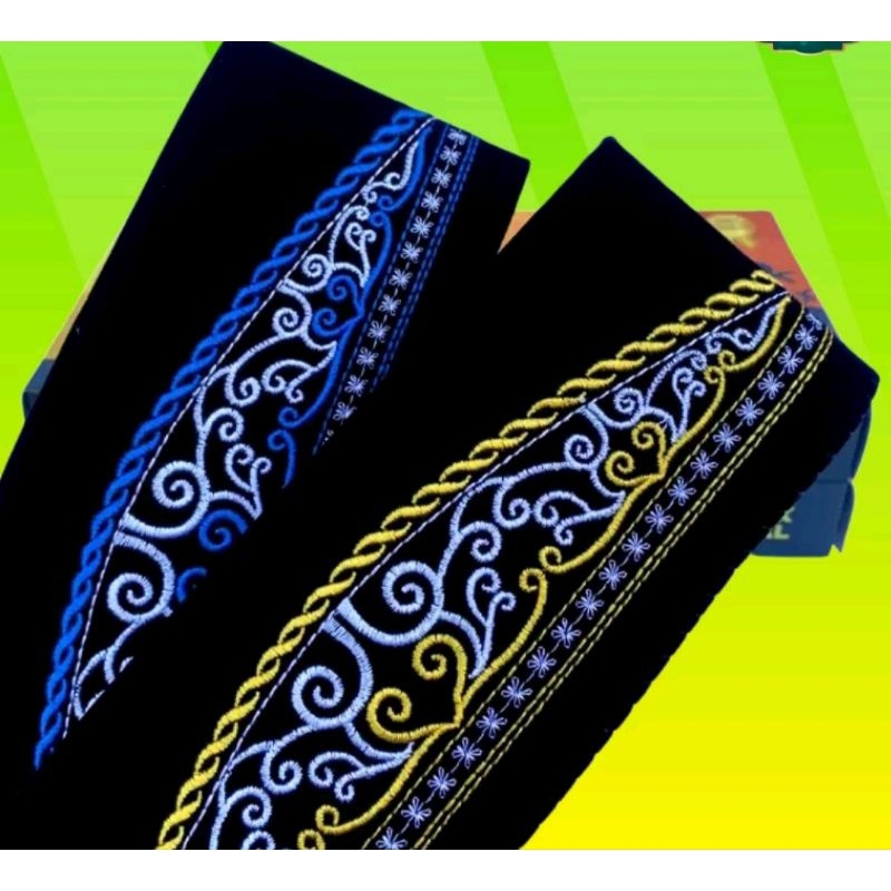 kopiah hitam batik bordir keren murah berkualitas / peci songkok batik terlaris
