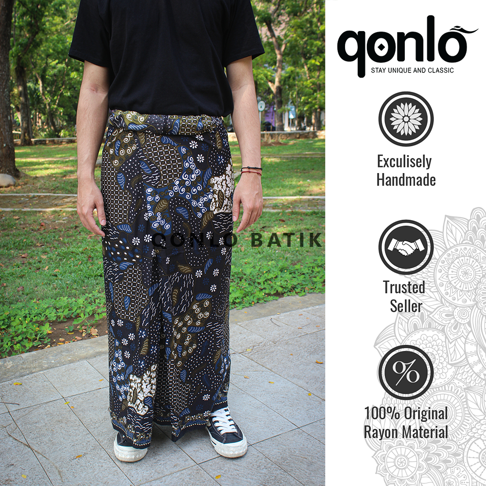 Sarung Batik Elegan Warna Hitam | Sarung Batik Gus Iqdam Series | Sarung Batik Santri