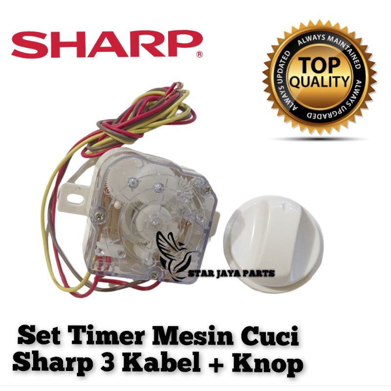 Set Timer Mesin Cuci Sharp ES-T65M Timer 3 Kabel + Knop