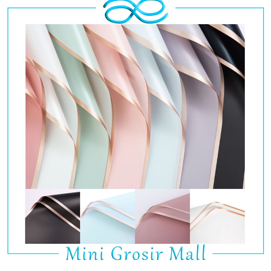 

Murah Harga Flower Wrapping Paper Varian List Gold Line Emas Kertas Buket Bunga Cellophane Florist Goldline 1 PACK 2PCS