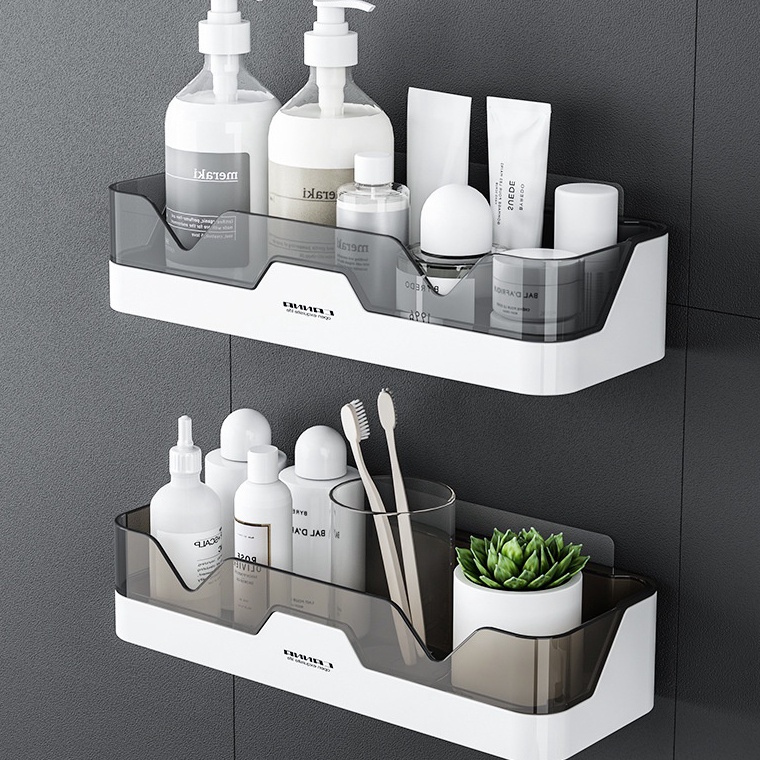 Mumpung Lagi Ada Rak Gantung Kamar Mandi Plastik Aesthetic Tempel Dinding Organizer Storage Free Ong