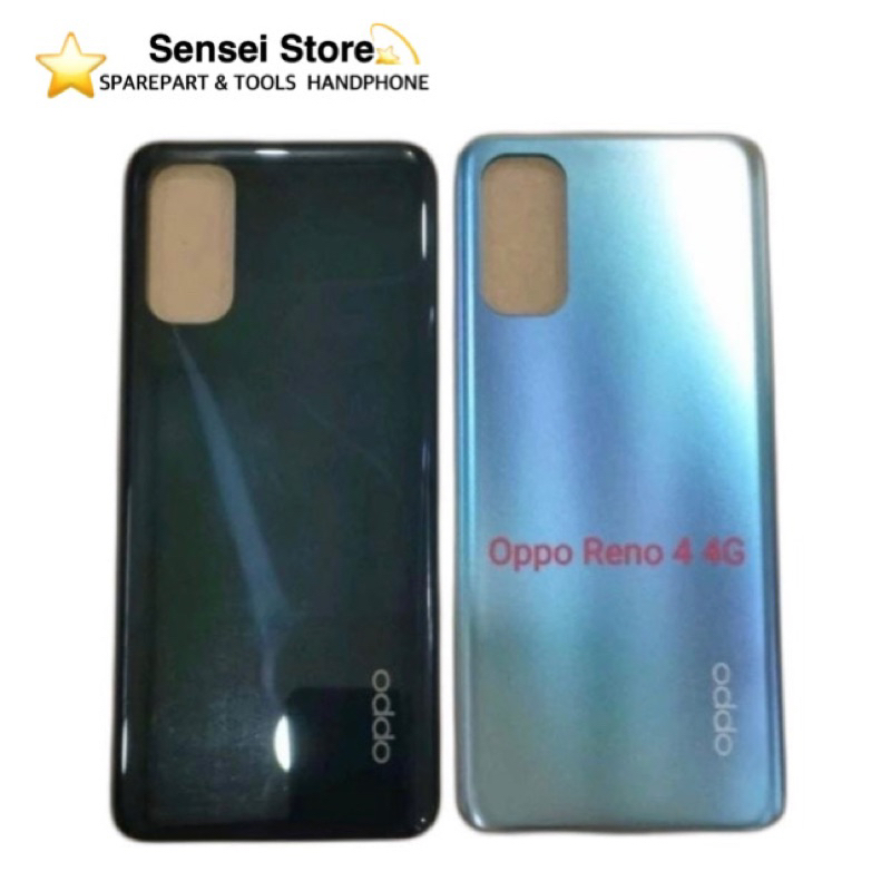 Back Cover Back Casing Backdoor Tutup Belakang Tutup Batre Oppo Reno 4 4G Original - Biru