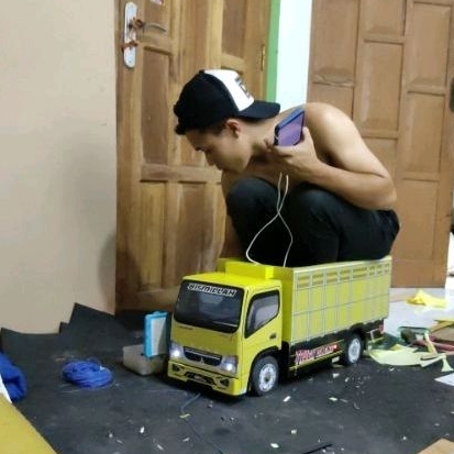 Miniatur Truk OlengJumbo 65 Cm Full Kampu Bisa Di Naiki Anak Anak