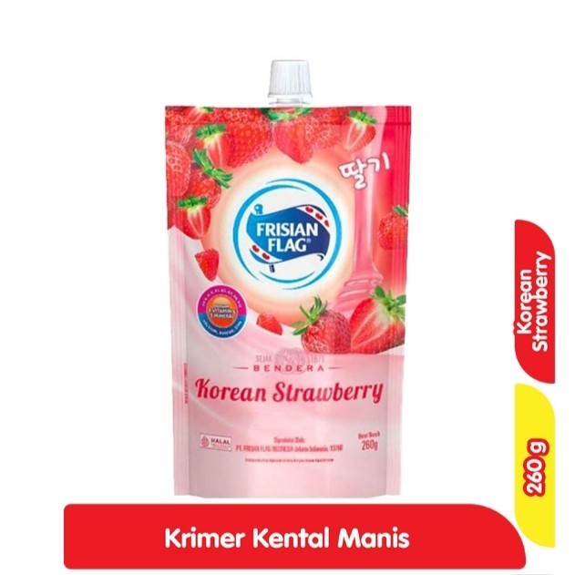 

Frisian flag kental manis Korean strawberry / Cokelat / Putih 280 gr