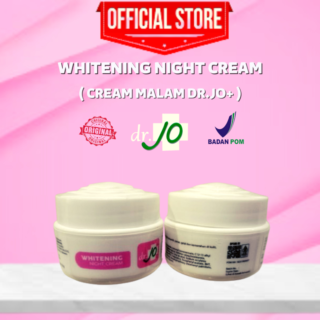 Dr Jo Ice Queen Whitening Night Cream | CREAM MALAM KLINIK DR.JO BPOM AMAN HALAL