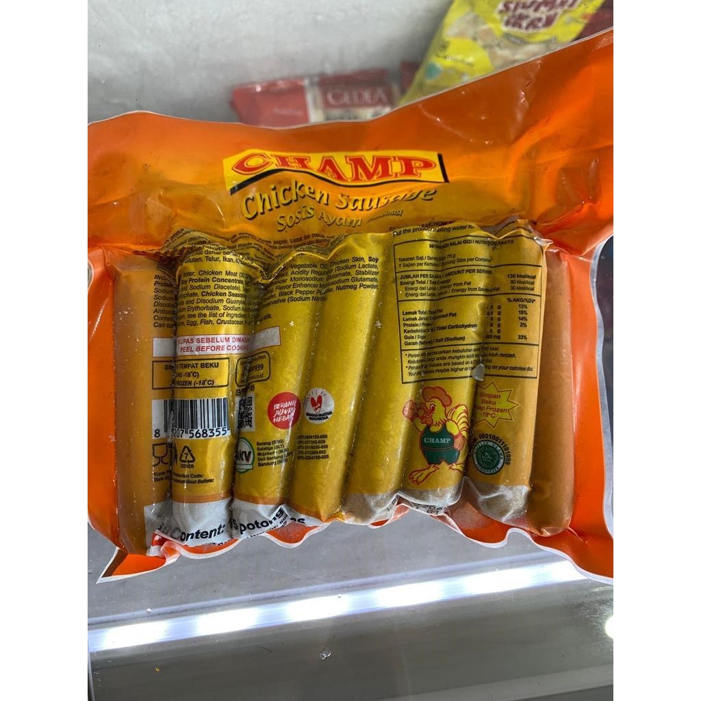 

SOSIS AYAM CHAMP 500 GR