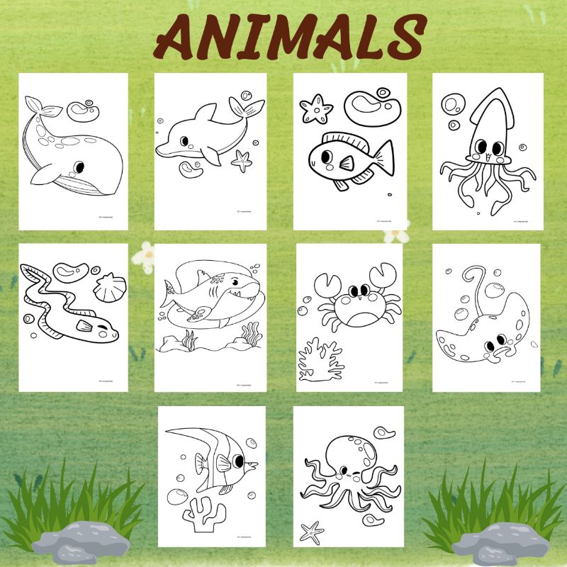 

Coloring Paper A5 Anak-anak Tema Hewan Laut
