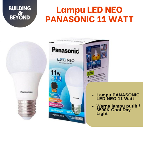 LAMPU BULB LED NEO PANASONIC 11WATT PUTIH