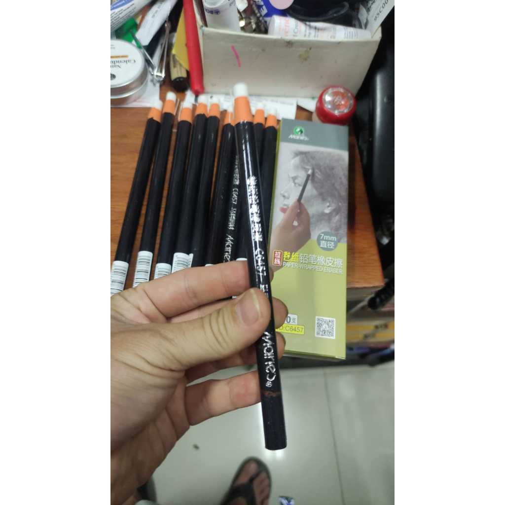 

maries paper wrapped erazer penghapus pensil lapisan kertas 7 mm c6457 satuan bentuk pensil ganti nyoni