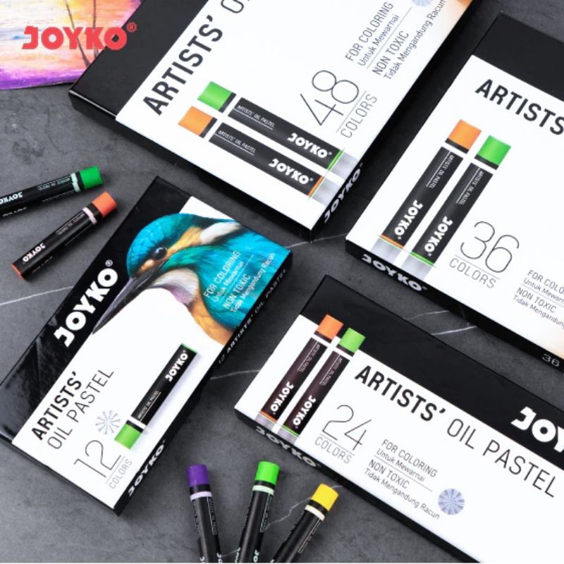 

JOYKO Artist Oil Pastel Krayon Minyak OP-12 ART / OP-24 ART / OP-36 ART / OP-48 ART Colors Isi 12 / 24 / 36 / 48 Warna