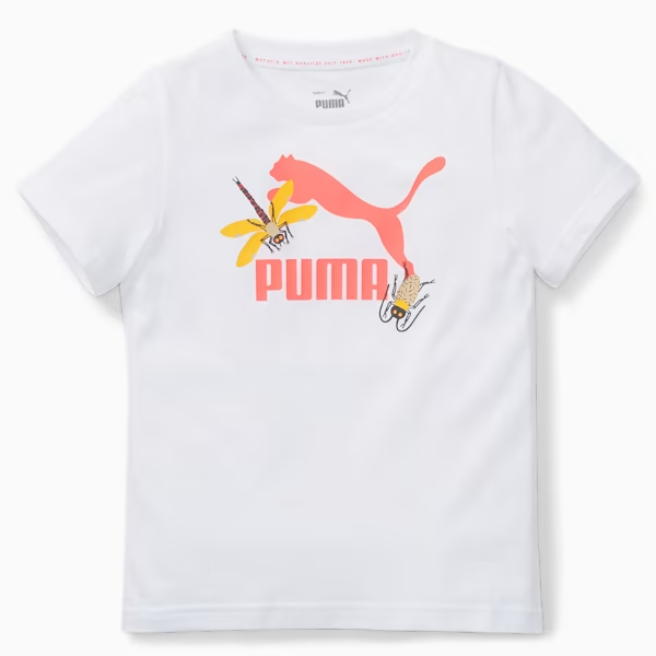 Kaos Puma Anak PUMA SMALL WORLD Prime Tee White 670134 02