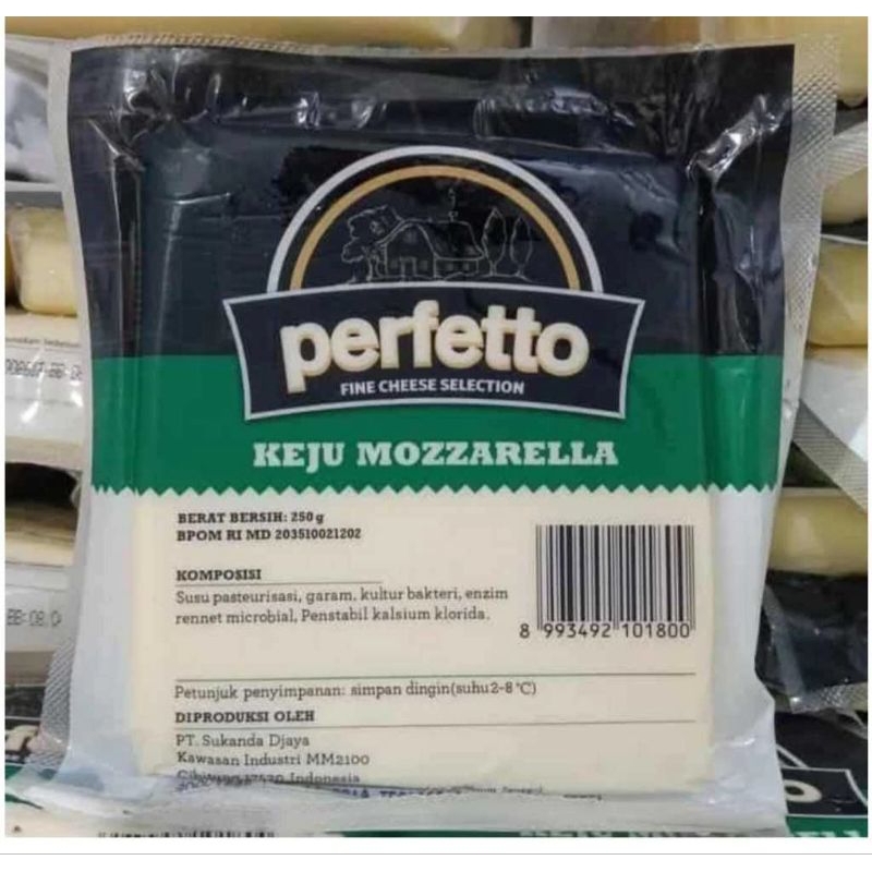 

perfetto keju mozarela 250 gram