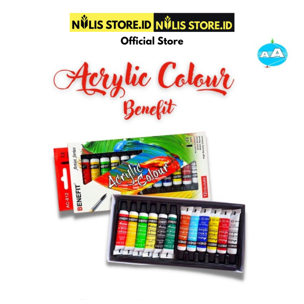 

Cat Akrilik/Acrylic Colour BENEFIT AC-612/cat air/cat minyak