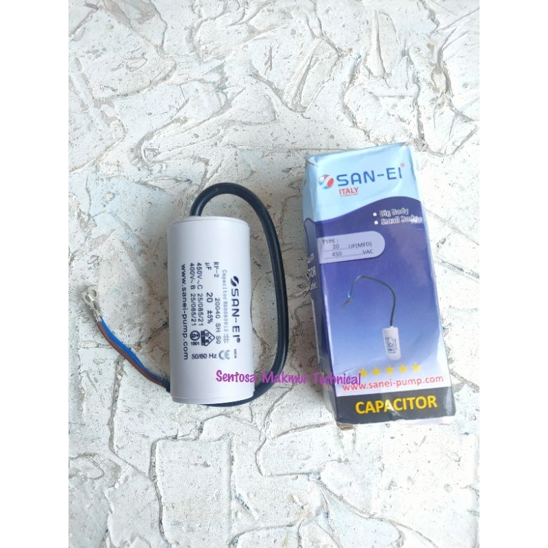 20 UF Kapasitor Capasitor Bulat Kabel Pompa Air 20UF 450V