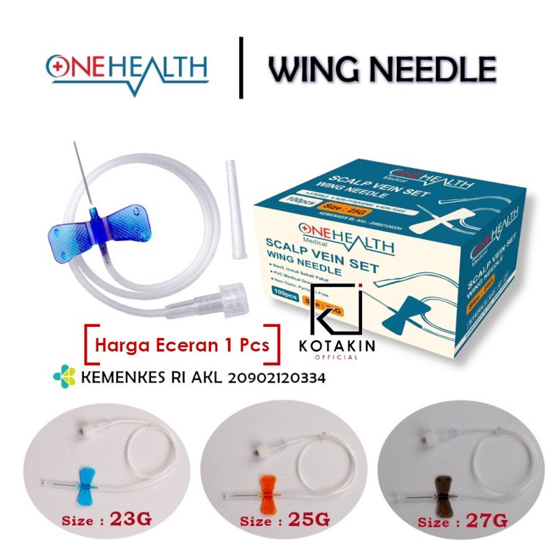 Onehealth Wing Needle/Scalp Vein Set Eceran