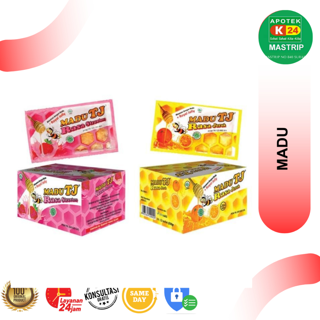 

Madu TJ Sachet / Daya Tahun Tubuh / Anak Dewasa / Jeruk Strawberry / 20g