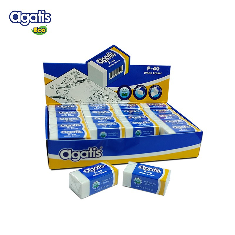 

Agatis - Penghapus Pensil Kecil P40 White Eraser / PENGHAPUS PUTIH / ERASER B40 / PENGHAPUS KECIL BERSIH LEMBUT BERKUALITAS