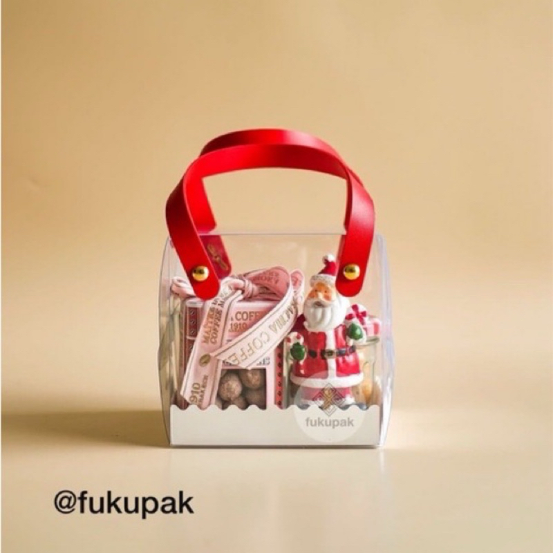 

Box Mika Tali Kulit Merah 20x20 x 12cm packaging hampers