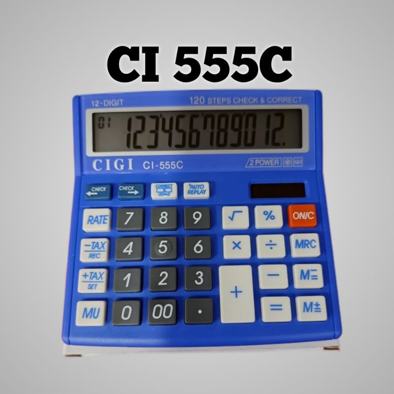 

Kalkulator Cigi CI 555C / kalkulator dagang / kalkulator murah / kalkulator 12 digit