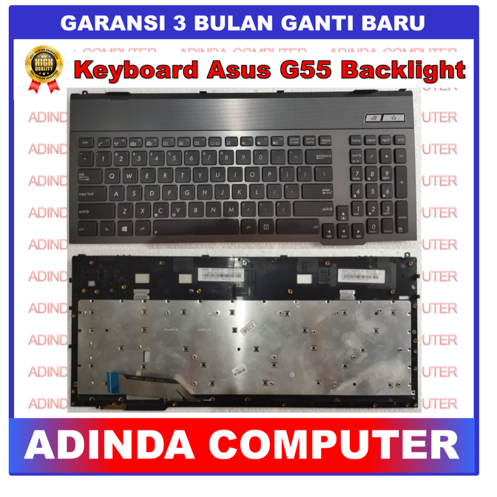 Keyboard Asus ROG G55 G75 G75VM G55V G55VW G55VX G75V G75VW Backlight
