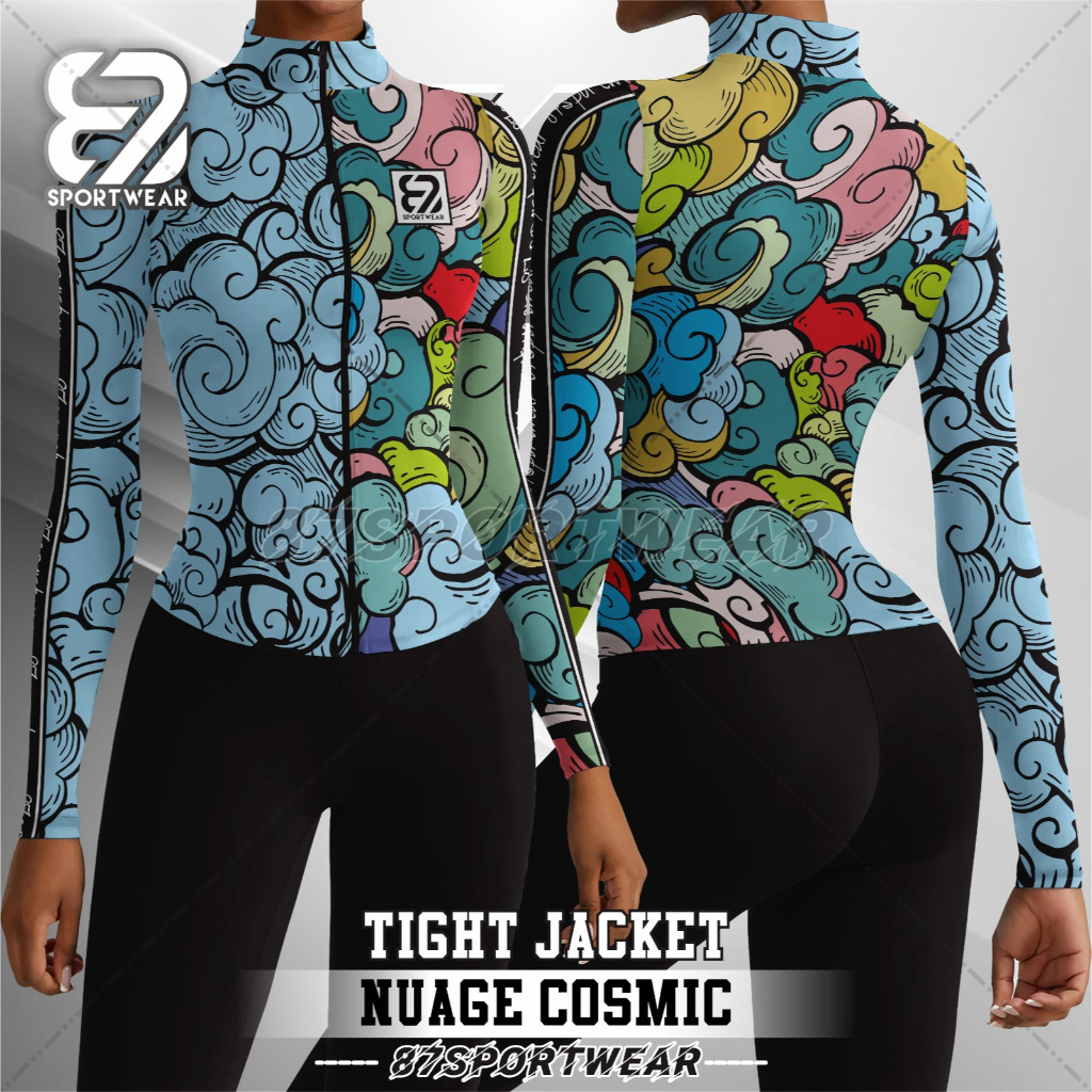 New 87SportWear Jaket ketat Pakaian Olahraga Wanita Aerobic/Zumba/Senam/Gym87