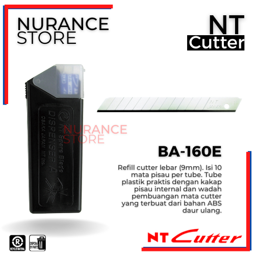 

REFILL BLADE NT CUTTER BA-160E UNTUK CUTTER A-300P A-300GRP A-301RP