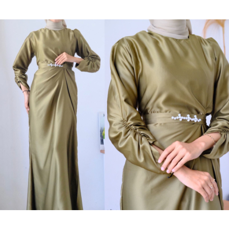 Dress Duyung Bridesmaid Gamis Satin Kondangan Atasan Wanita Premium Berkualitas